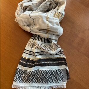 Neutral Striped Scarf